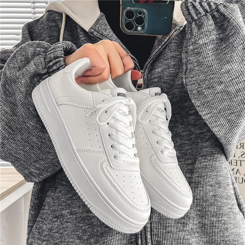 Men's Winter Breathable Versatile Casual Shoes Pure White Sport Board Shoes For Youth Students 2023 New Style