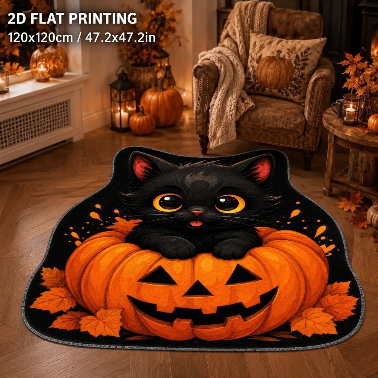 New Halloween Cashmere-Like Doormat Indoor Outdoor Durable Decorative Foot Mat for Living Room Sofa Coffee Table Rug Temu Dropshipping