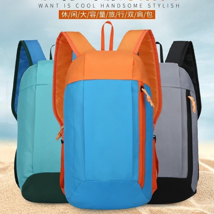 Outdoor sports mountaineering bag, same style backpack for men and women, travel agency mini backpack with printed logo, casual backpack
