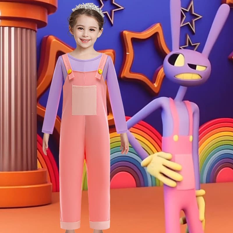 Cross-border Kids' Full Set Cosplay Jax Amazing Digital Circus Performance Costume Two-Piece Set