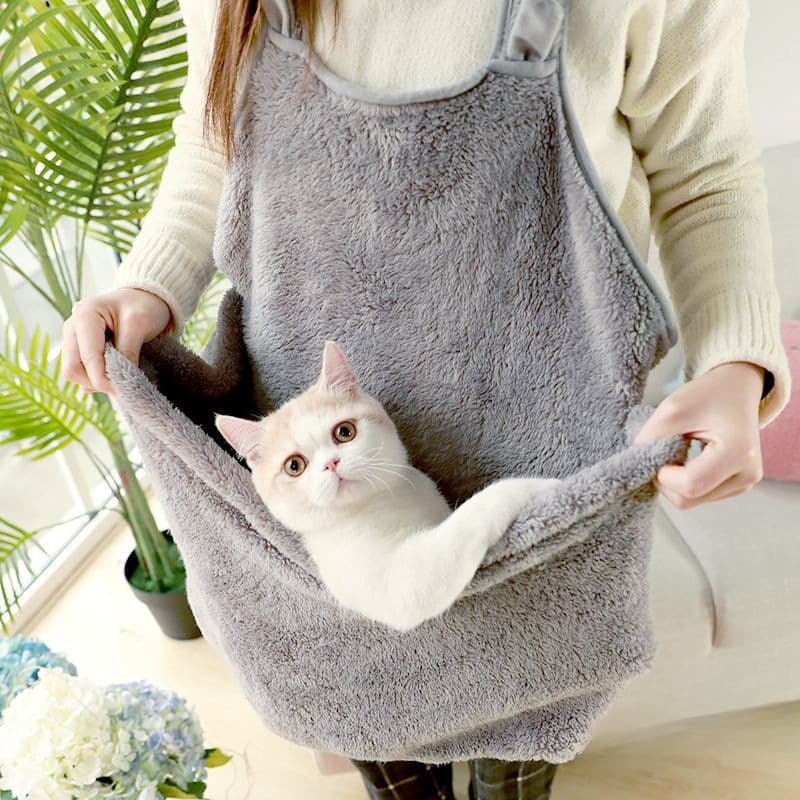 Thickened Cat Pet Apron with Pocket for Holding Cats, Anti-Scratch Front Carry Bag, Wholesale Trendy Design
