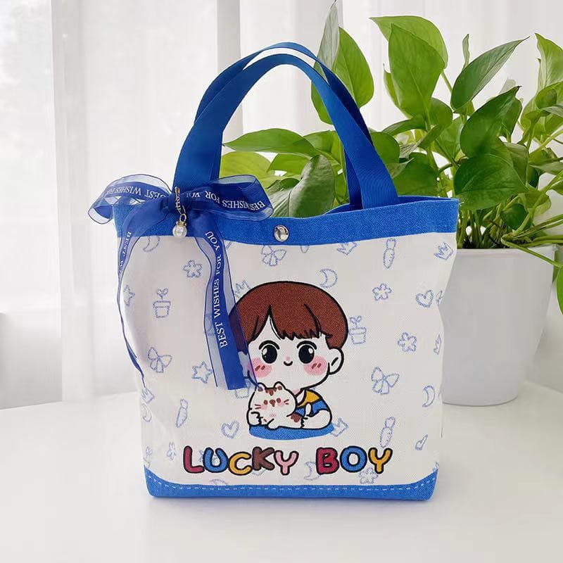 Free Shipping Canvas Bag Children's Birthday Gift Bag Ten-Year-Old Party Favor Bag Candy Canvas Bag Wholesale Cartoon