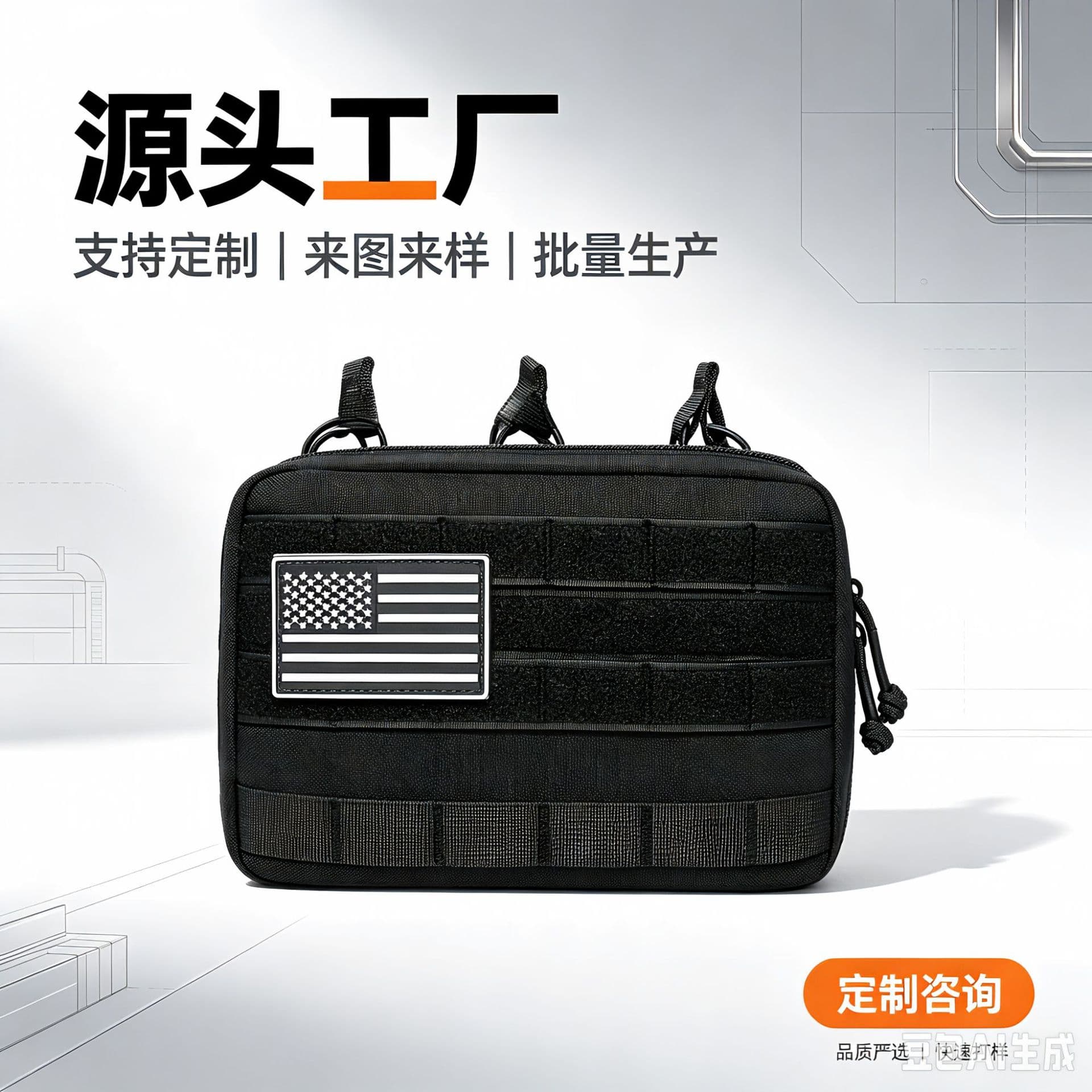Outdoor MOLLE Triple Magazine Pouch Multi-Functional Tactical Accessory Bag Field Magazine Storage Pouch Vest Attachment Bag