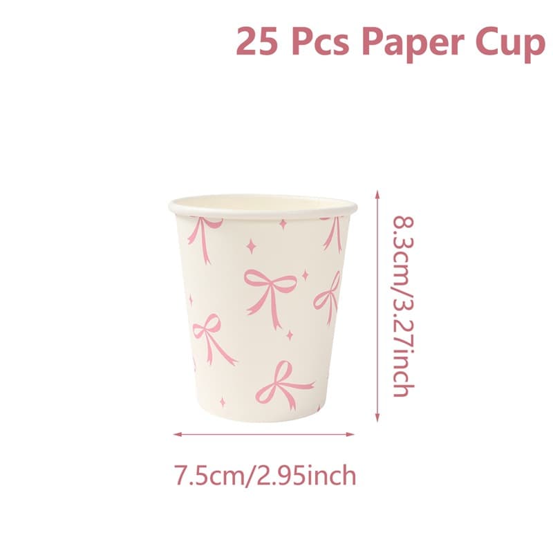 In Stock Party Paper Cups Colorful Printed Cute Birthday Party Decoration Supplies Disposable Thickened Paper Cups 25-Pack