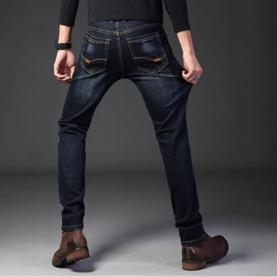 Foreign Trade Factory Supply Inventory Business Casual Men's Jeans Spring and Summer Thin Material Stretch Slim Fit Africa-Jeans