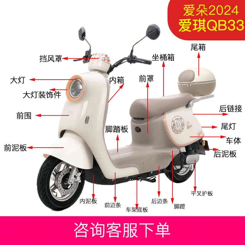 Aima Electric Bike Aido 2026 Aiqi QB33 Full Set Shell Plastic Parts Front Fender Front Surround Front Mudguard