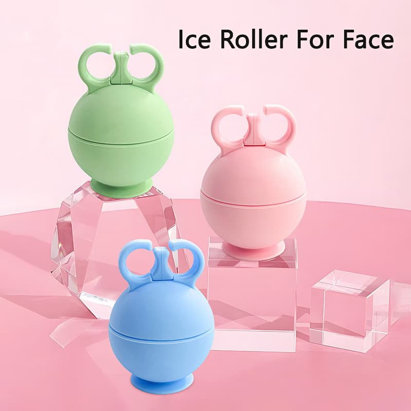 Amazon Hot Selling Beauty Massage Ice Cube Tray Ice Roller Face Ice Pack Ice Mold Ice Ball Custom LOGO