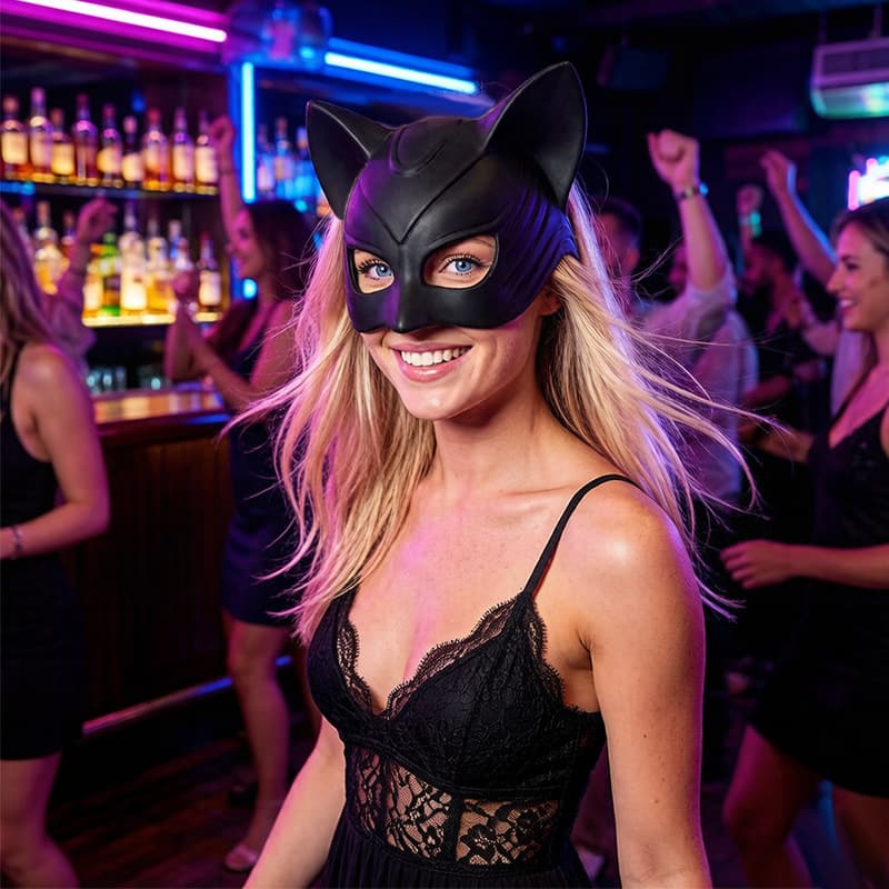 Halloween Catwoman Mask Bunny Girl Half Face Headpiece Party Carnival Masquerade Batman Cowl Mask