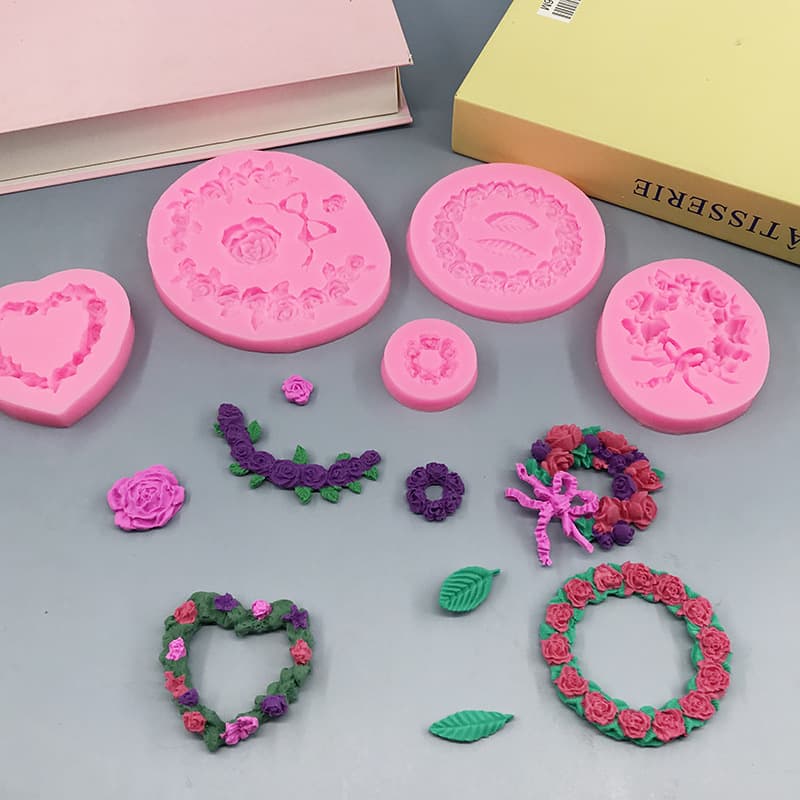 Garland silicone mold wholesale manufacturer direct sales hand-made mold food grade high temperature resistant chocolate fondant mold