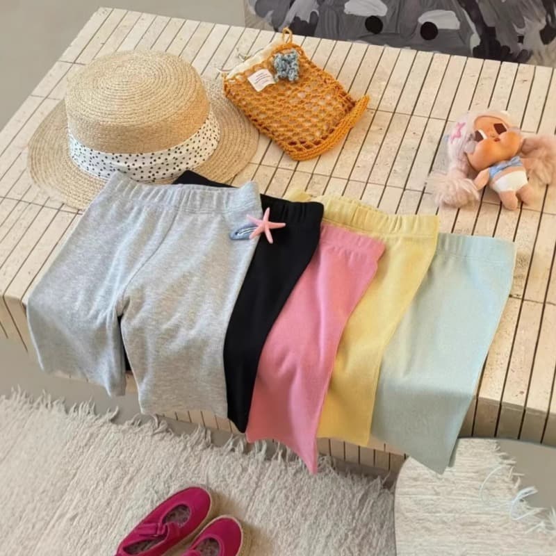 Girls spring and summer new leggings Korean style baby girl fashionable candy color dopamine high elastic cycling cotton shorts
