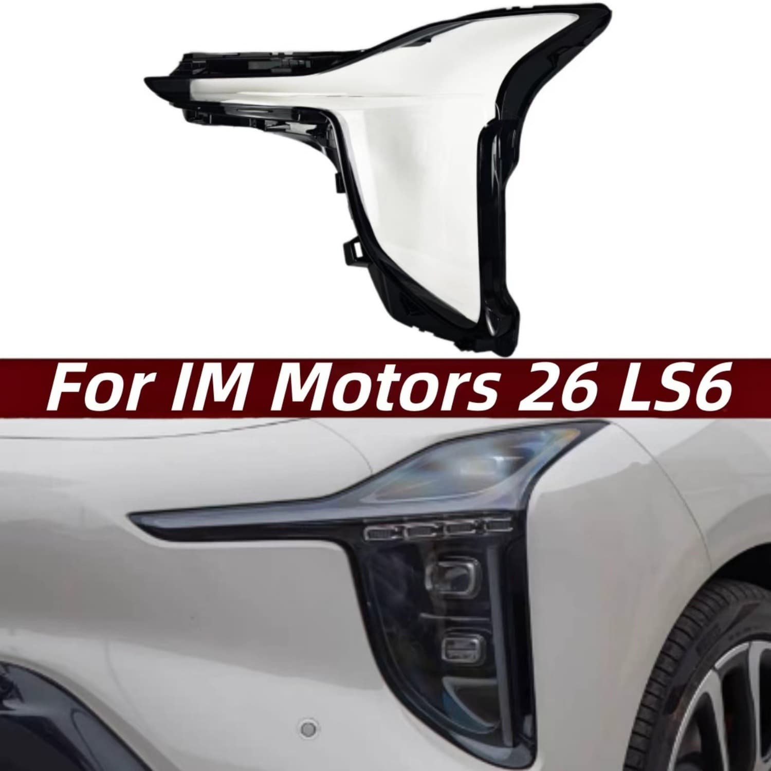 Headlight Cover for Zhiji LS6 2026 Zhiji LS6 Front Headlight Transparent Light Shell Headlight Cover Light Face