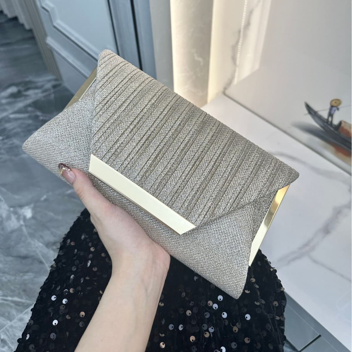 New Cross-Border Women's Shoulder Bag Crossbody Bag High-End Evening Bag Clutch Bag for Ladies Bar Party Banquet Bag