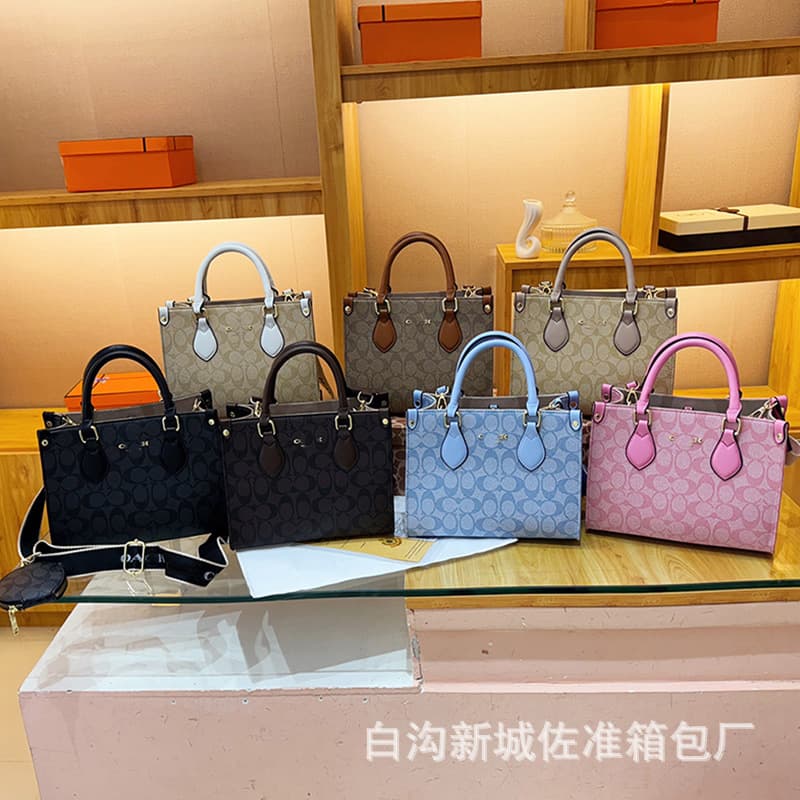 C's cross-border women's bags 2025 bags fashionable large-capacity Koujia shoulder tote bag retro printed tote bag