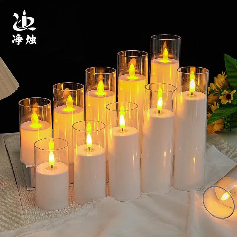 Cross-border LED Electronic Candle Lamp, Simulated Flame, Smokeless, Christmas and Halloween Decorative Candle Light
