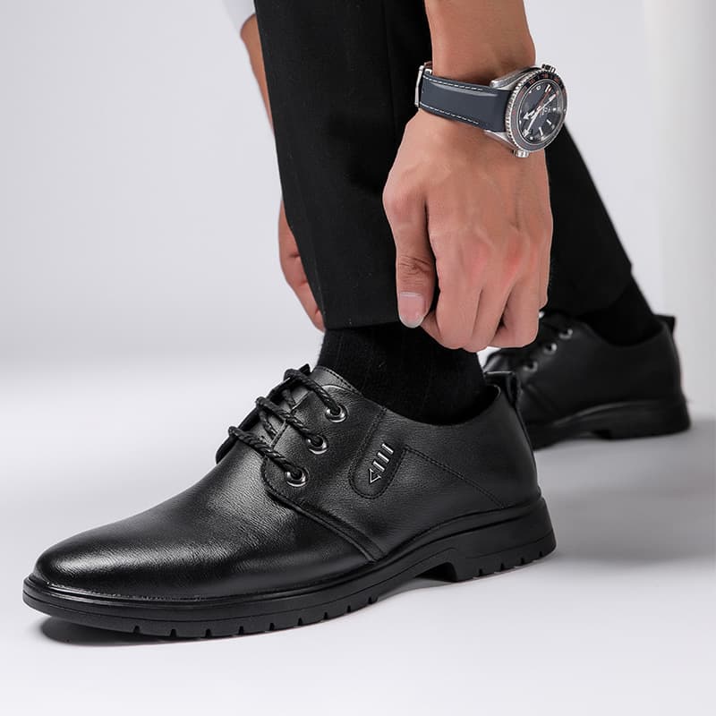 Men's Leather Shoes 2021 New Spring Autumn Casual Leather Shoes Breathable Casual Shoes Soft Sole Korean Business Wholesale