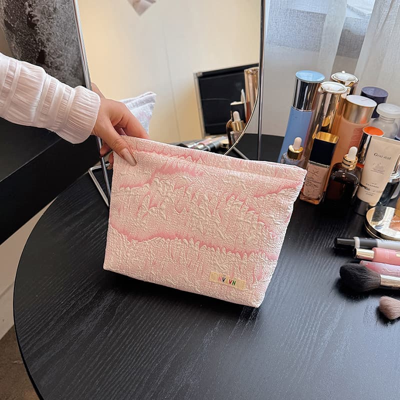 Cosmetic bag, large capacity, high-end bubble feel, skin care product storage bag, toiletry bag can be placed in a large bag