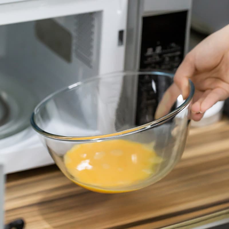 Large Glass Mixing Bowl, Transparent Thickened Heat-Resistant Dough Bowl for Baking, Whisking, Household Kitchen Use