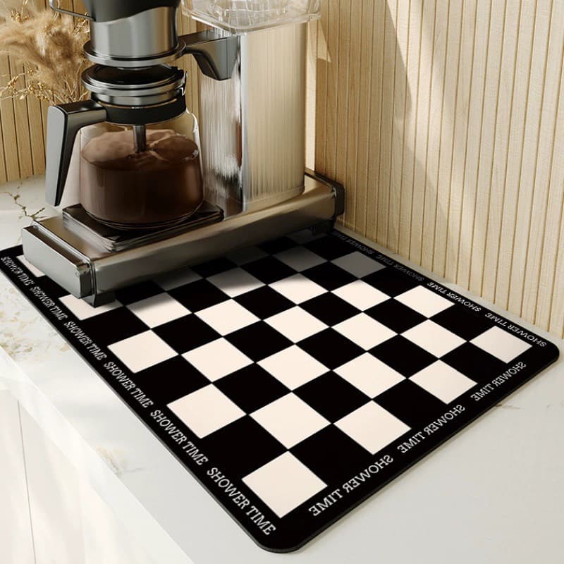 Cross-border simple kitchen drain mat, household dining table mat, insulation mat, anti-scalding mat, absorbent bar mat, coffee machine mat