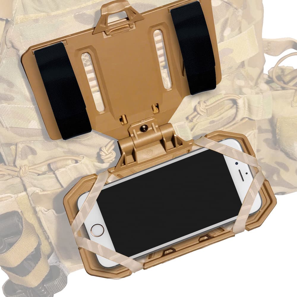 Tactical Navigation Board for Individual Soldier Tactical Vest MOLLE Mount Phone Board Carrier Foldable Chest Phone Holder