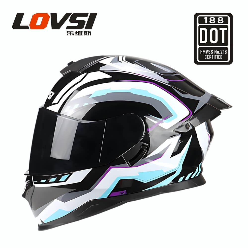 Motorcycle Helmet DOT Certified Full Face Helmet Men Women All Season Dual Visor Winter Riding Helmet