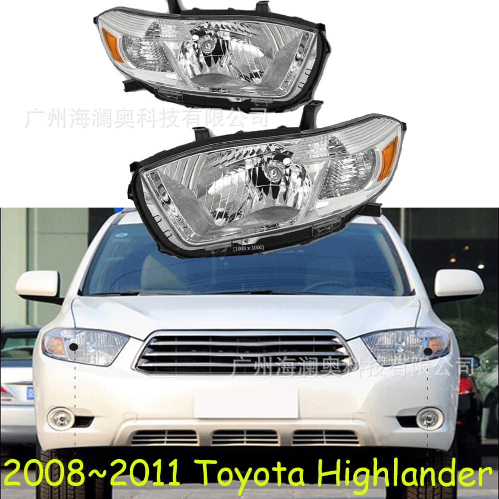 Compatible with Toyota Highlander Front Headlight Assembly Headlamp for Highlander 2008~2011 Models