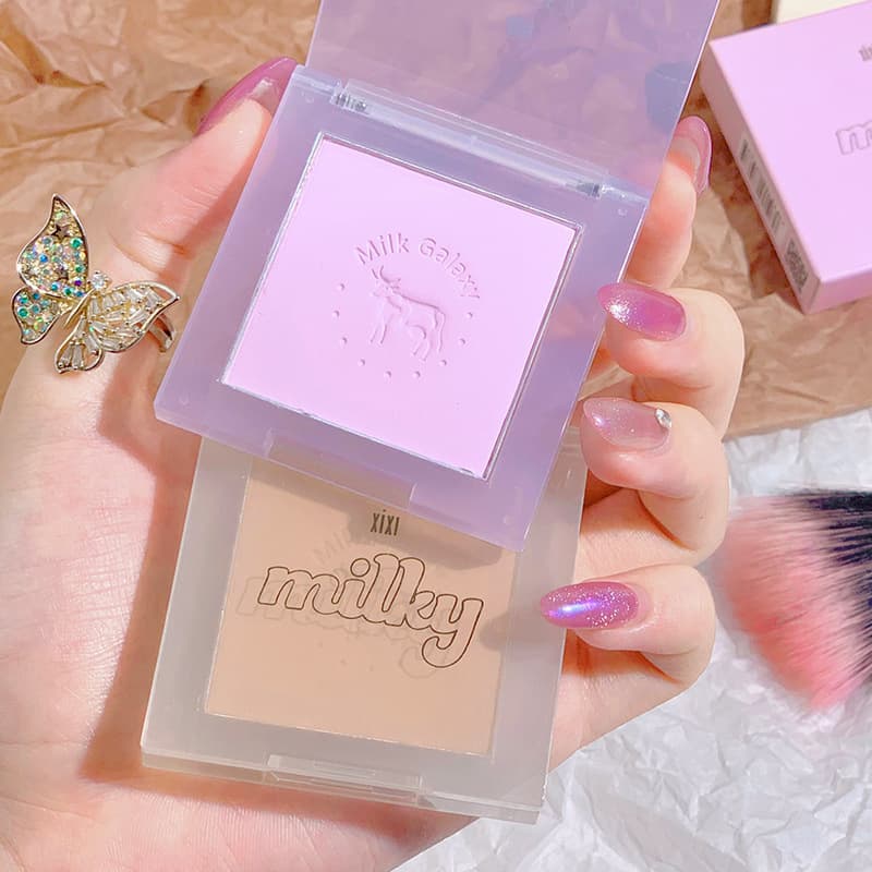 xixi Milk Galaxy Soft Mist Blush Single Color Blush Purple Palette Matte Vitality Little Orange Nude Makeup Affordable Contour Portable