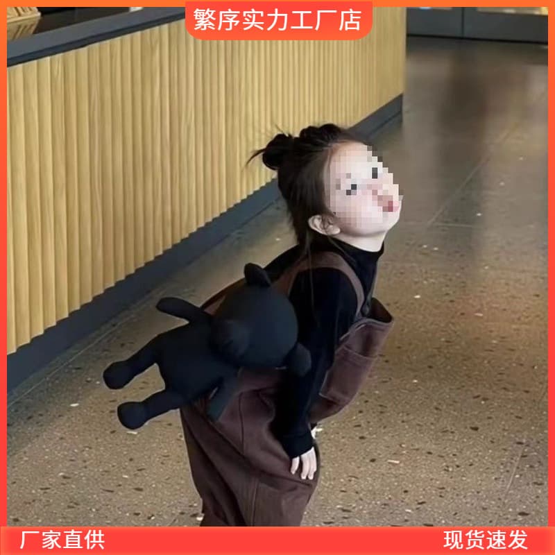 Girls' pants winter children's overalls Chinese style 2024 autumn baby retro loose foreign style casual trend