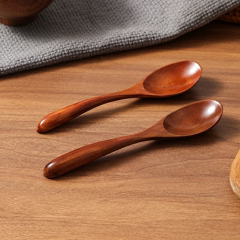 16*3.5cm Japanese-style wooden spoon, seasoning spoon, honey stirring spoon, wholesale wooden spoon, logo printing available, children's spoon.
