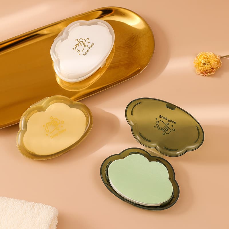 Disposable Soap Sheets Travel Portable Paper Soap Flakes Student Children Mini Cloud Hand Washing Tablet Box
