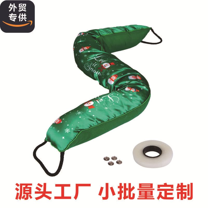 Cross-border Hot Sale Christmas Windproof Door Stopper Fabric Door Gap Strip Dustproof Insectproof Stain-resistant Soundproofing Wind Barrier