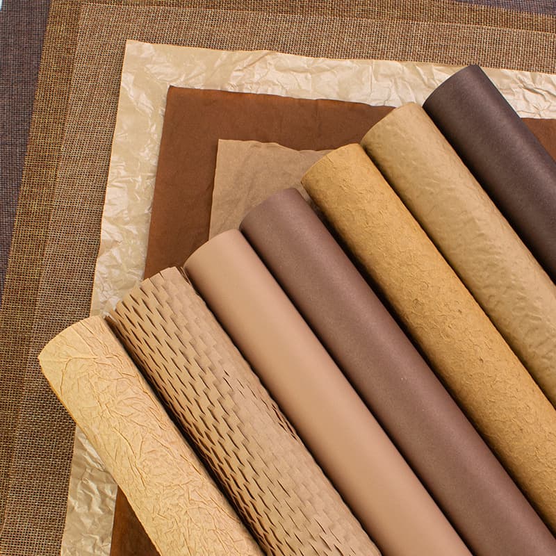 Autumn and winter coffee color flower wrapping paper Autumn kraft color flower wrapping paper bouquet packaging materials Maillard wrapping paper