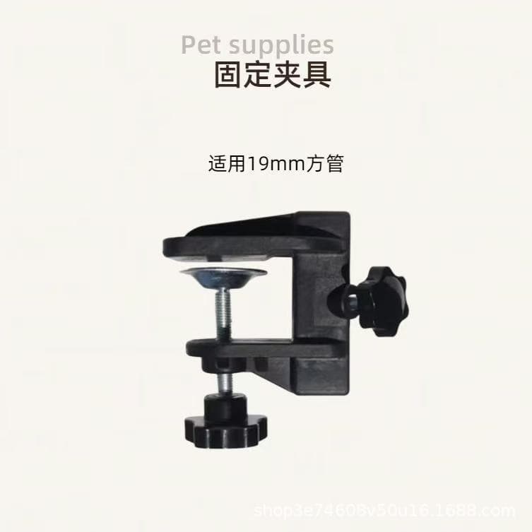 Fixed Clamp for Hanging Rod, Dog Grooming Table Fixed Clamp, Grooming Table Accessory for 19mm Square Tube