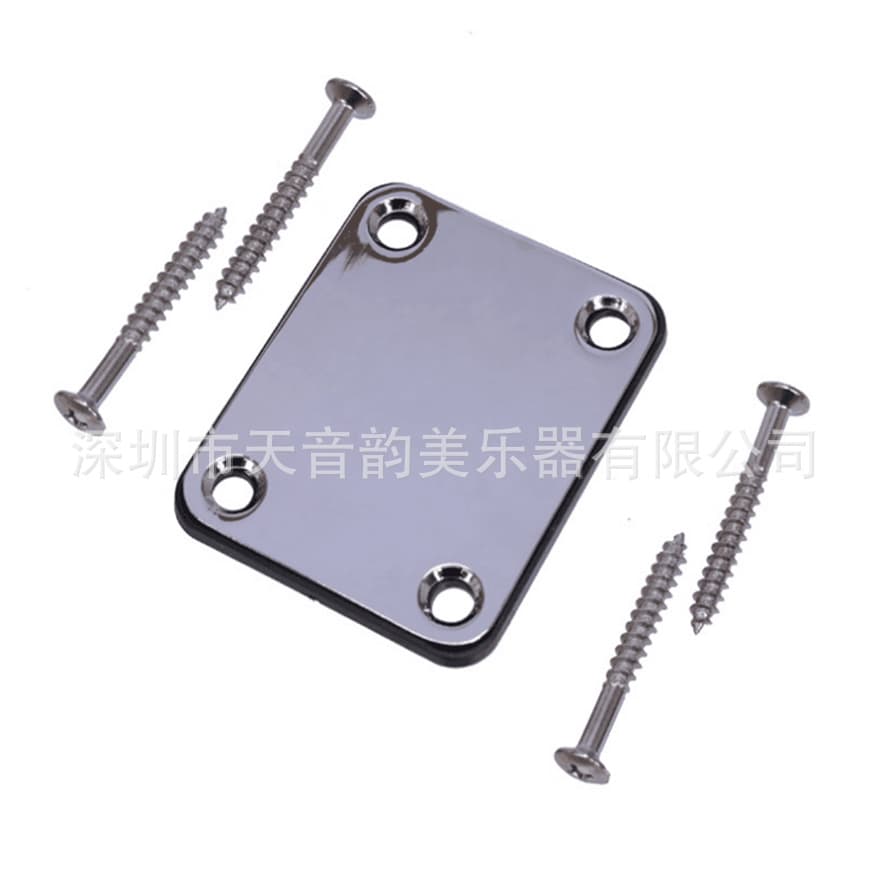 Electric Guitar Reinforcement Plate ST Electric Guitar Strengthening Plate Connector Square Neck Body Connection Steel Plate Silver Black