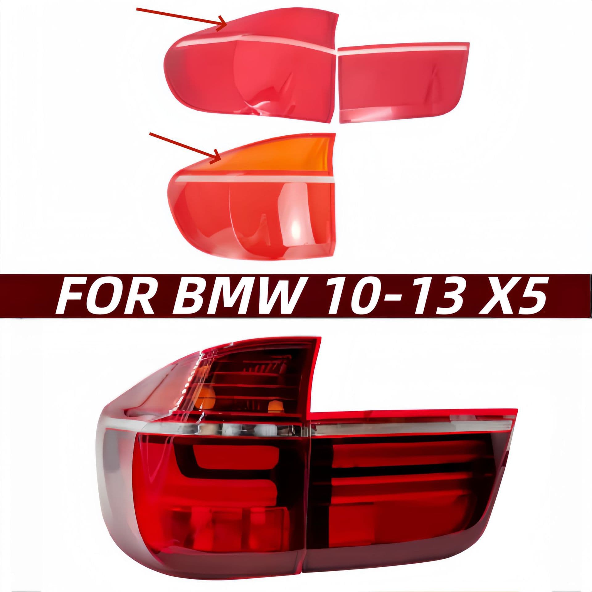 Tail Light Lens for 2010-2013 BMW X5 Rear Lamp Housing, Tail Light Cover, E70 Tail Light Lens Cover