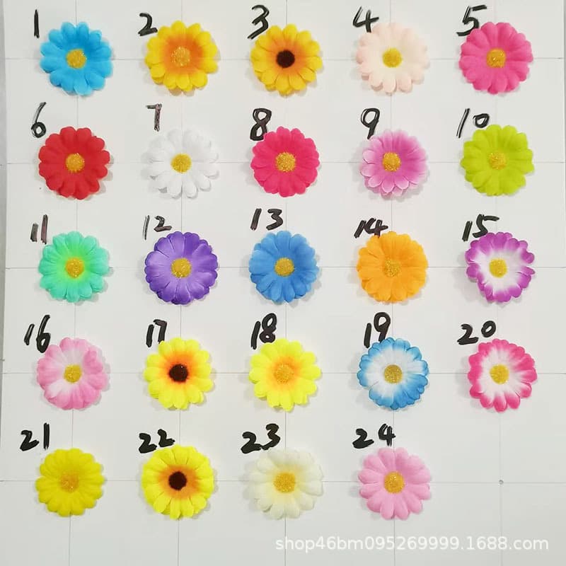 Simulated small chrysanthemum head diy sunflower decoration small wildflower daisy ancient style headdress material manufacturer spot wholesale