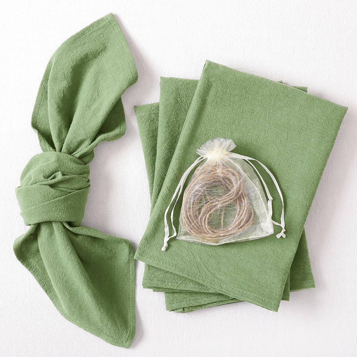 New Cotton Linen Napkin 42*42CM Washed Napkin Western Table Napkin Suitable for Family Events Parties