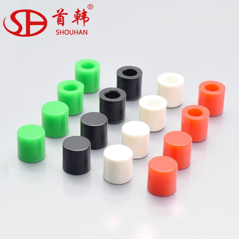6x6x6mm Three-Pin Tactile Switch Cap, Waterproof Plastic Button Cap, Round Self-Locking A56 Switch Button Cap