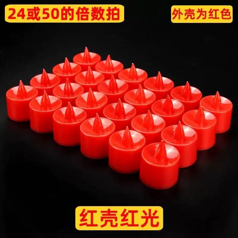 LED electronic simulation candle lamp cylindrical birthday home worship crystal lamp decoration proposal creative lighting supplies