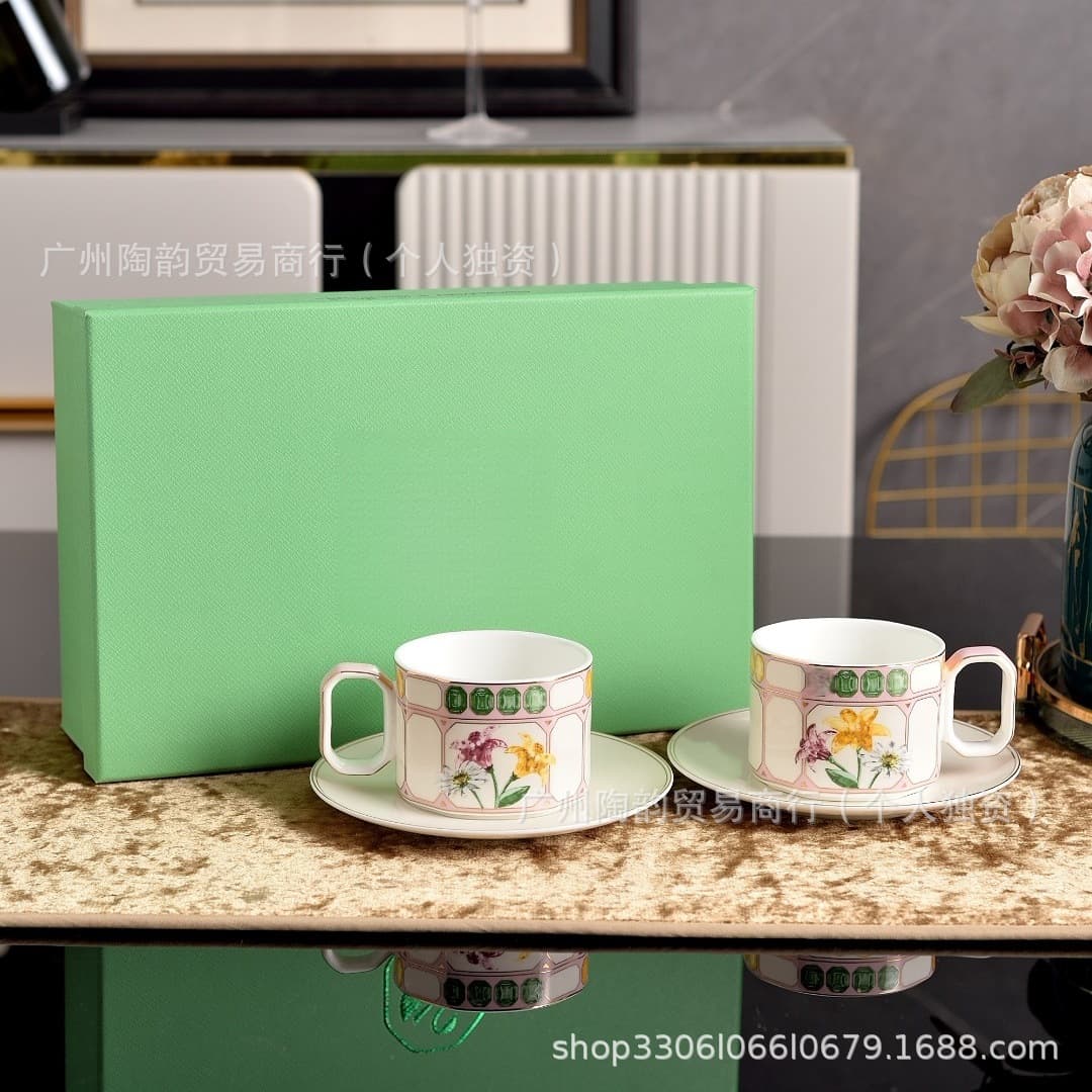 Cross-border Swan Idylia Mug Afternoon Tea Coffee Cup Saucer Espresso Small Cup Gift Box New Year Tea Set