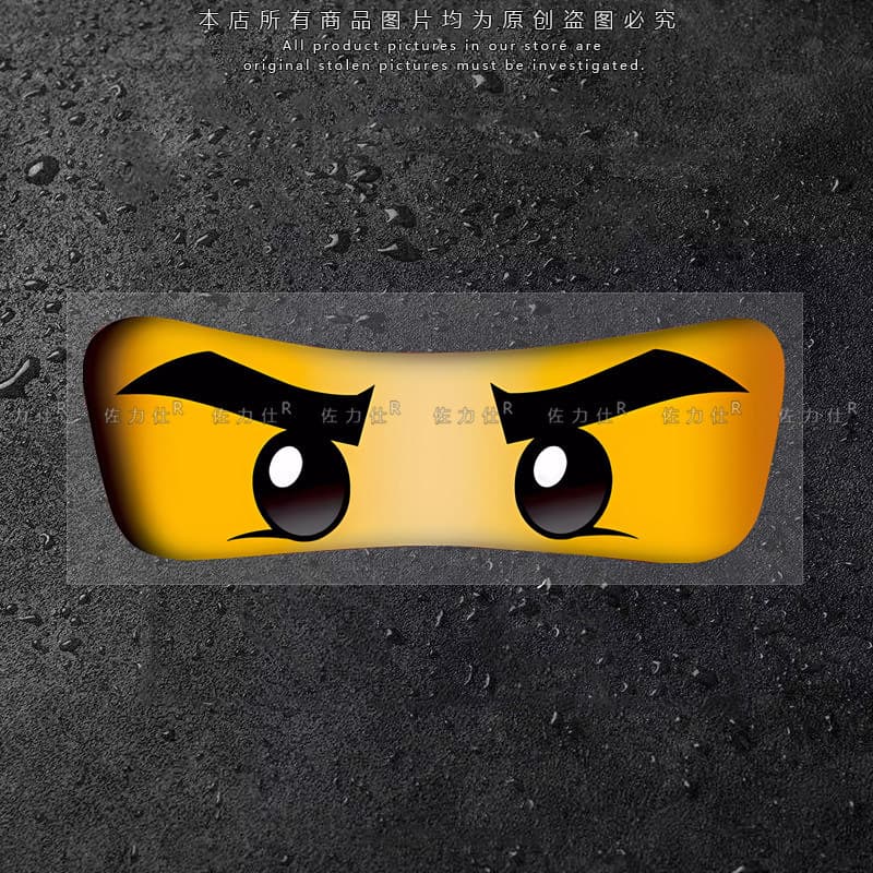 LEGO Eye Reflective Car Sticker Creative Cartoon Decal for Electric Vehicle Car Body Glass Decoration Luggage Case Sticker