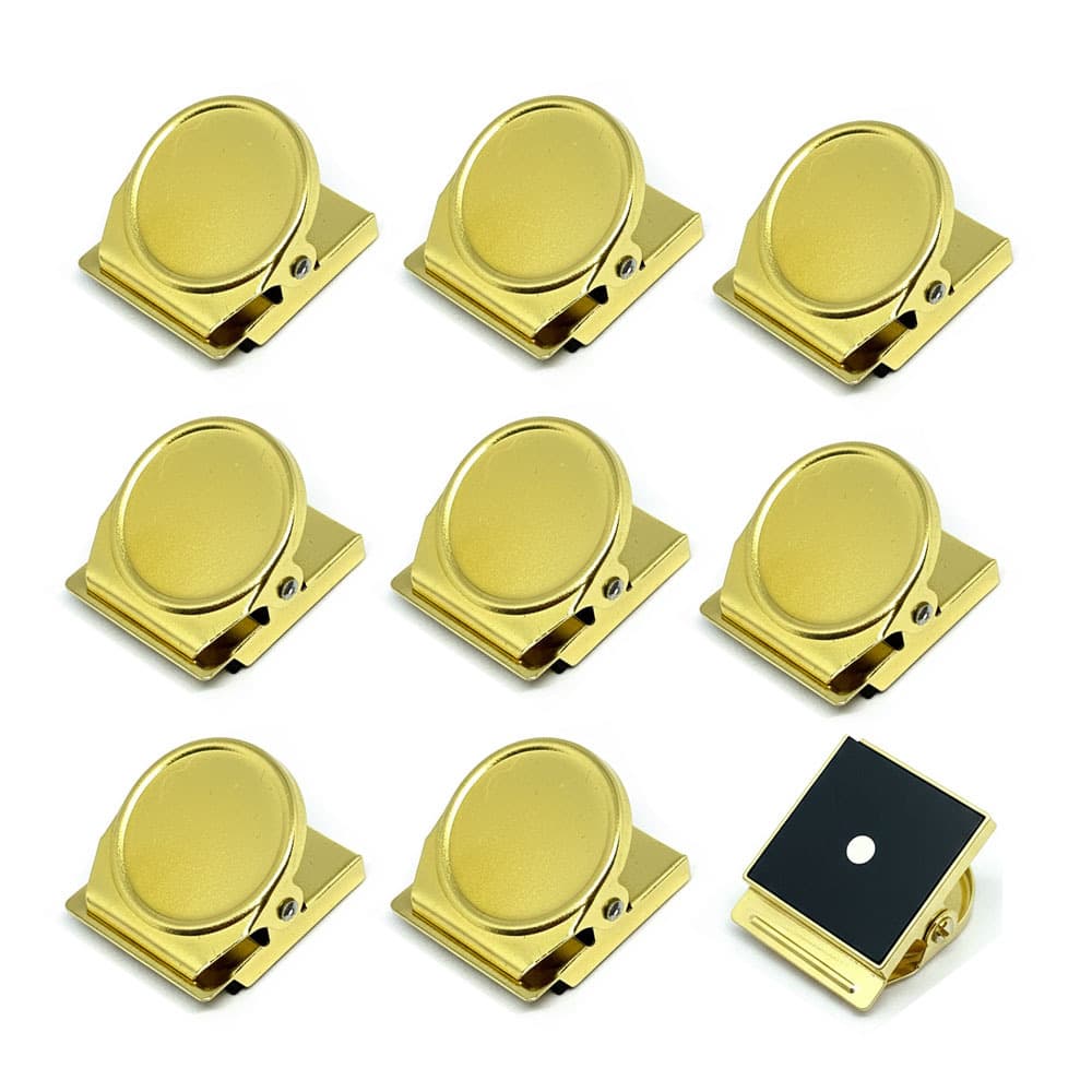 Electroplated gold magnetic clip, good-looking wallet clip, refrigerator message magnet clip, note fixed ticket holder, file clip