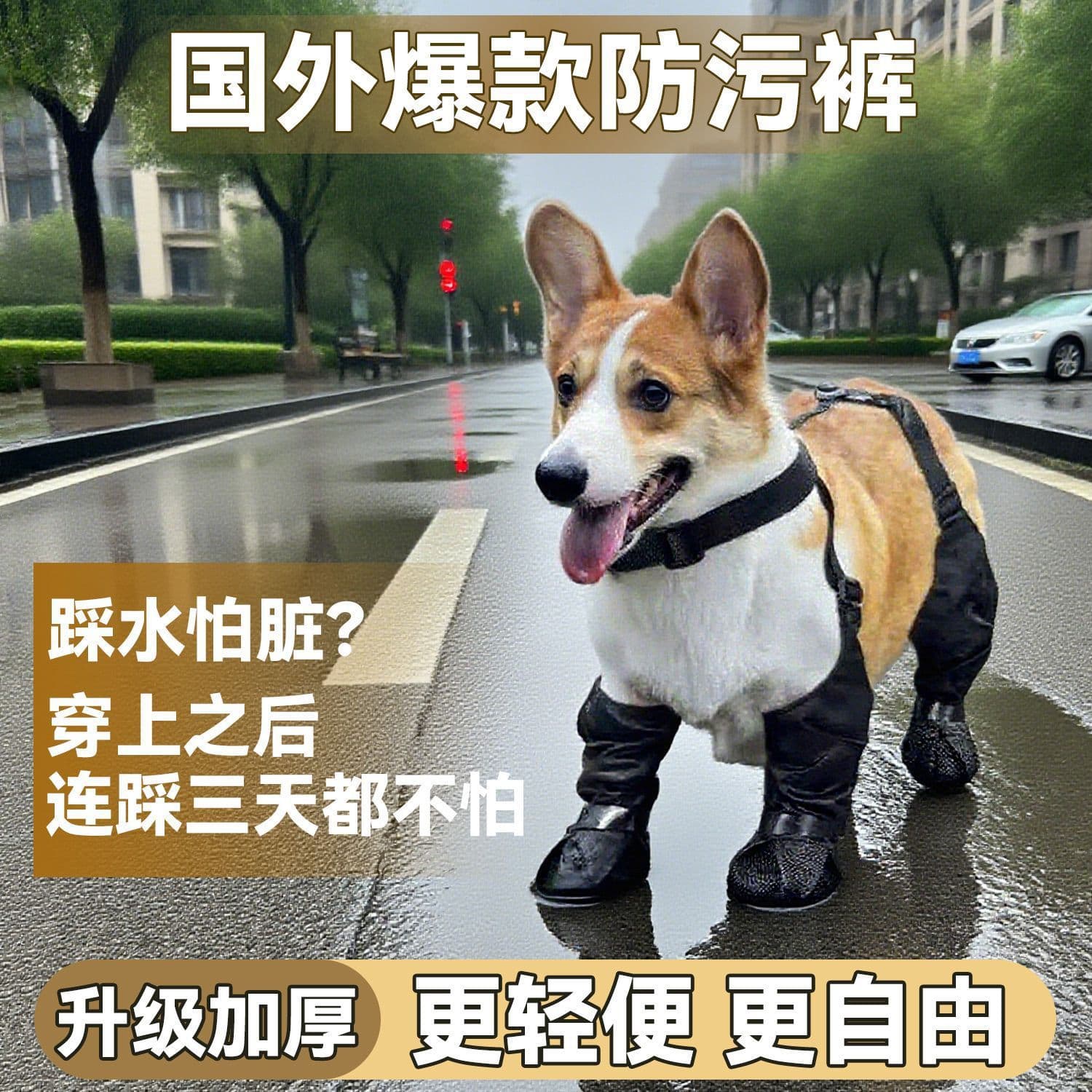 Cross-border Pet Supplies Outdoor Dog Shoes Anti-dirt Dog Shoes All-season Waterproof Anti-slip Dog Shoes GL