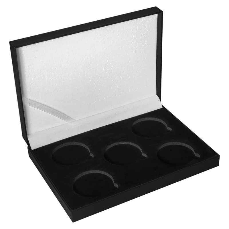 Five commemorative coin collection display box, metal craft coin gift box, enthusiasts collecting gifts and souvenirs