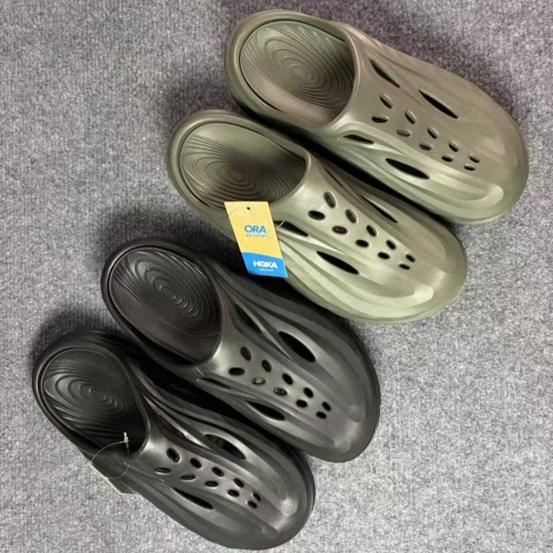 HOKA Crocs, unisex, stylish closed-toe slippers, comfortable, breathable, durable, shock-absorbing, perfect for summer, beach, and outdoor use.