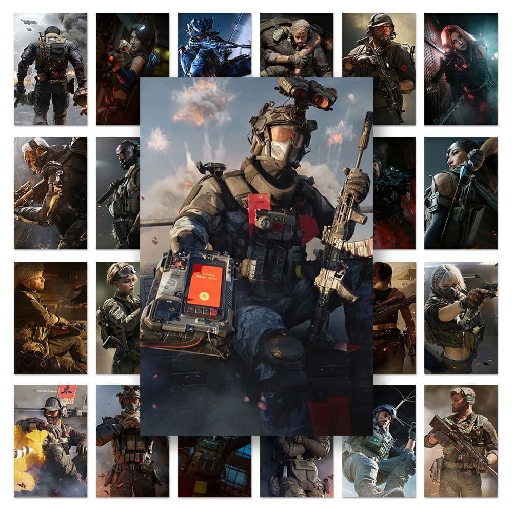 128 Trending Delta Force Operator Stickers - High-Aesthetic, Restrained-Face Male Character Decor for Journaling