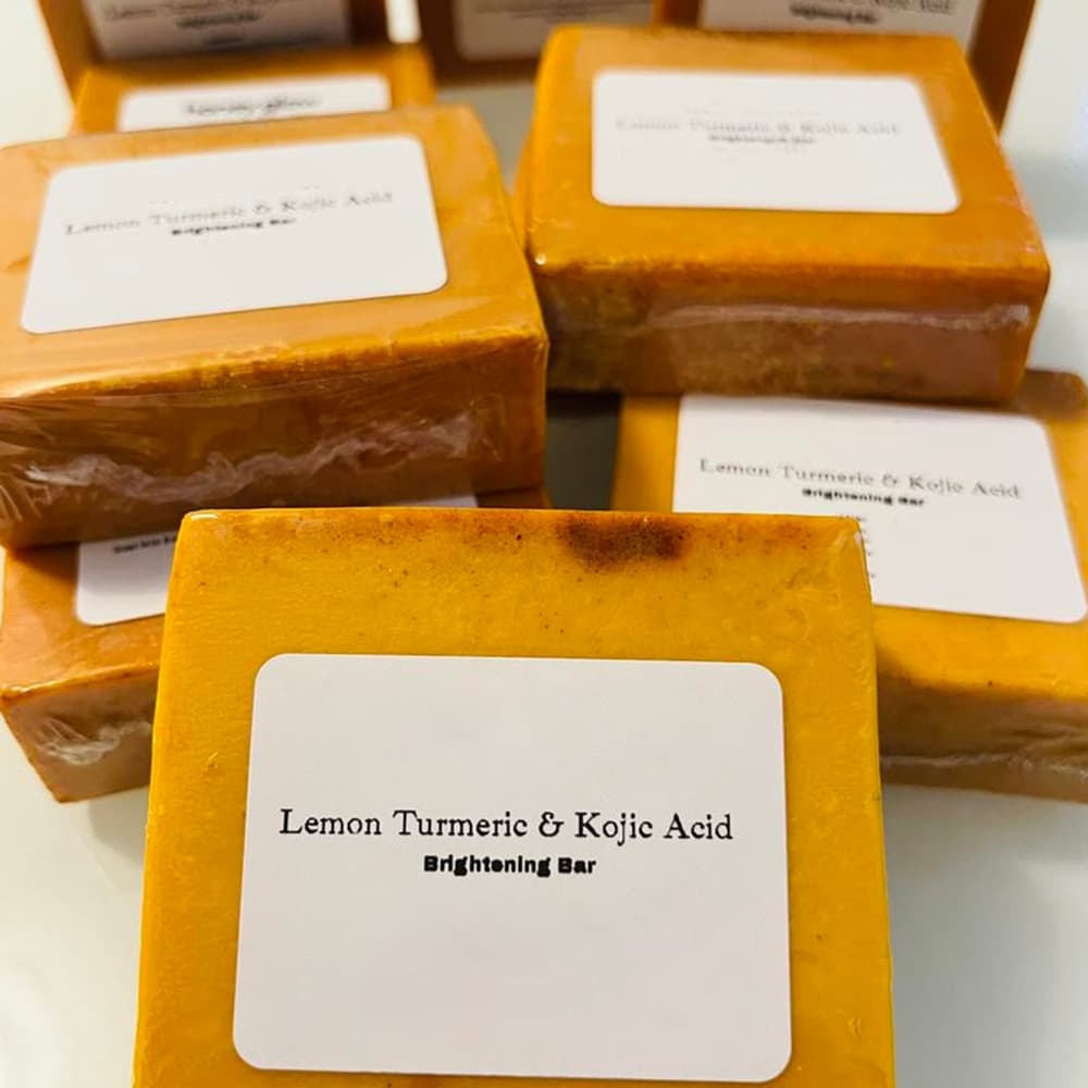 TK Turmeric Soap Lemon Soap Kojic Acid Soap Ginger Handmade Cold Process Soap Bath Face Wash Soap