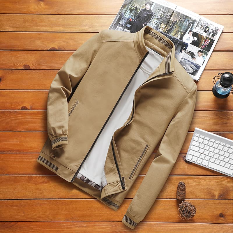 Cross-border TikTok Kuaishou Live Hot-Selling Stand Collar Casual Jacket Men's Autumn Waterproof Windproof Top Versatile Outerwear