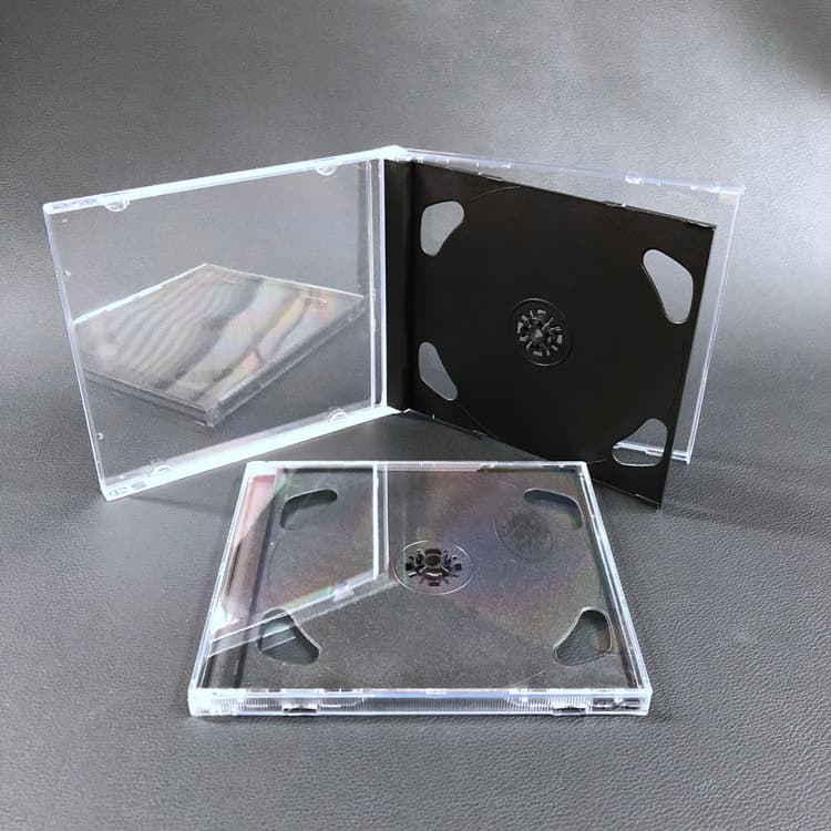 90CD black double box 09 disc box double box DVD transparent black disc box plastic disc box CD box