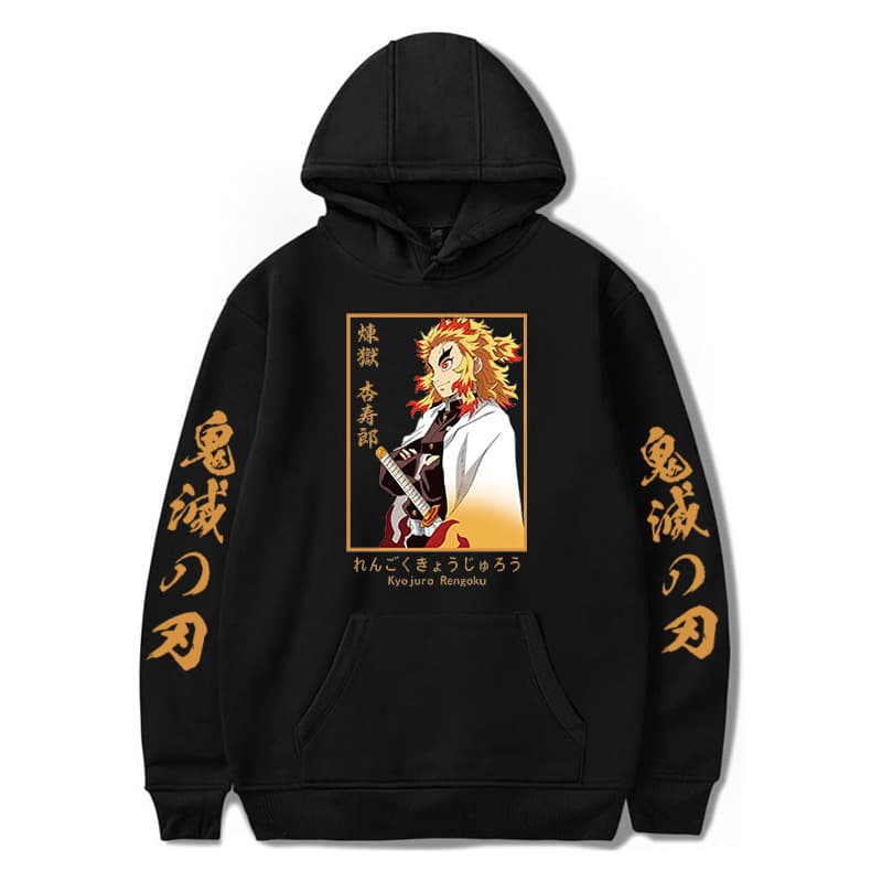 Anime Demon Slayer Kimetsu no Yaiba Print Hoodie Cross-border Hot-selling Autumn Winter Casual Loose Sweatshirt