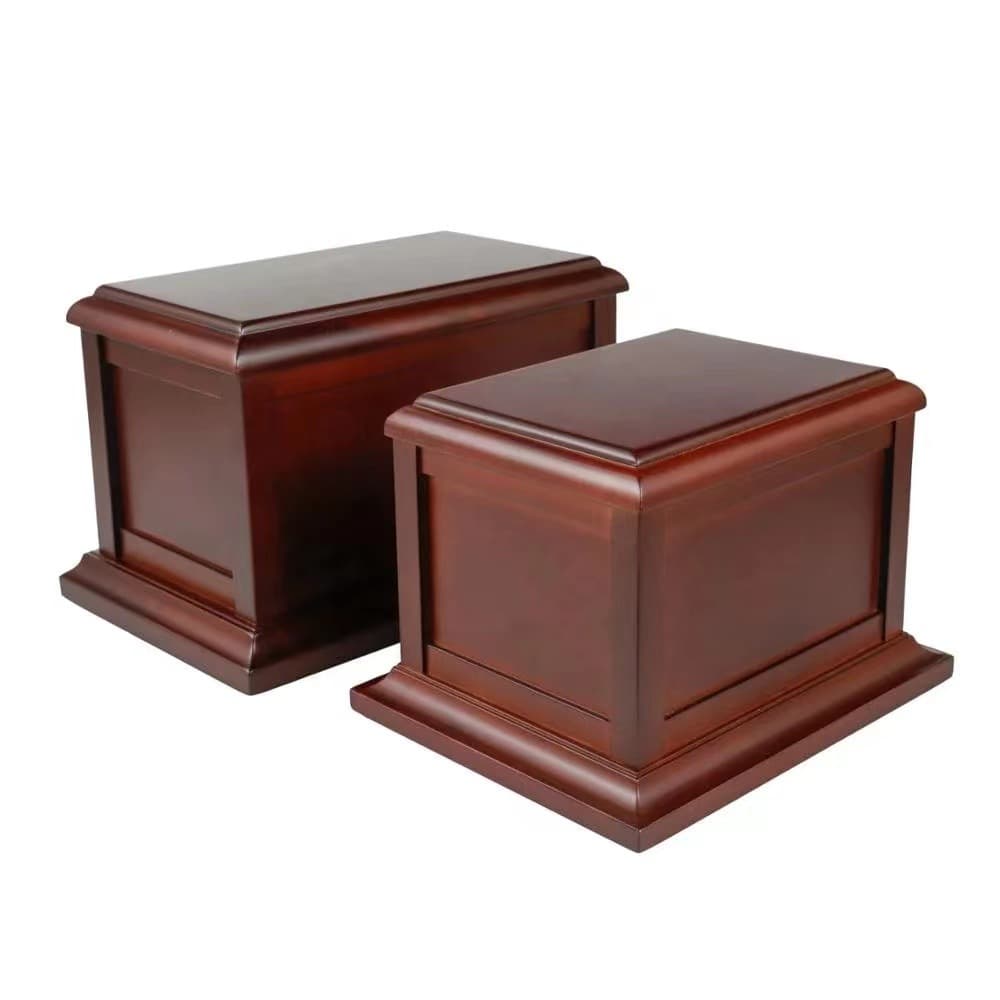 Wooden Cremation Urn with Photo Frame, Memorial Keepsake Box for Ashes Storage